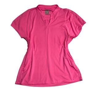 Lucky in Love Top M Women’s Athletic Pink Short Sleeve Golf Tennis Activewear
